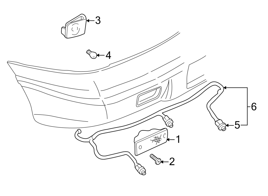 Diagram REAR LAMPS. BACKUP LAMPS. for your 1995 Chevrolet S10  LS Standard Cab Pickup Fleetside 2.2L Vortec M/T RWD 