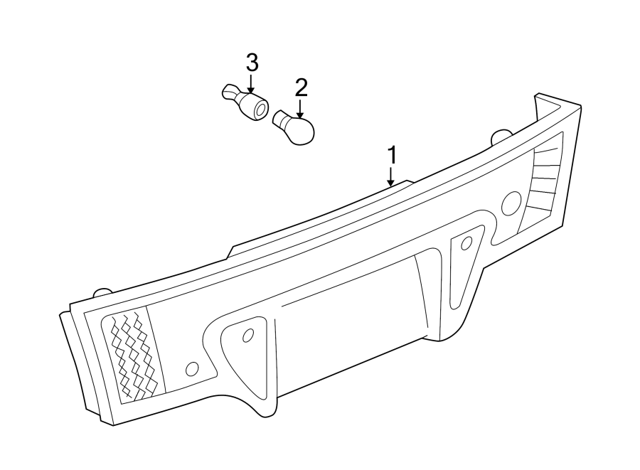 Full size assembly image of REAR LAMPS. LICENSE LAMPS. (1/1)