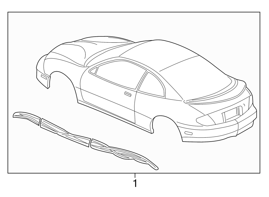 Diagram STRIPE TAPE & DECALS. for your 1999 Pontiac Sunfire   