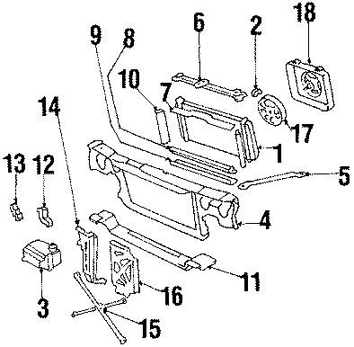 Diagram COOLING FAN. RADIATOR & COMPONENTS. for your 2011 Chevrolet Suburban 2500   