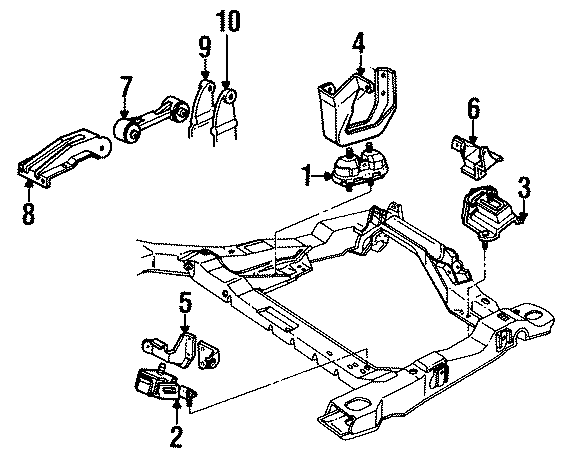 4ENGINE / TRANSAXLE. ENGINE & TRANS MOUNTING.https://images.simplepart.com/images/parts/motor/fullsize/FL2054.png