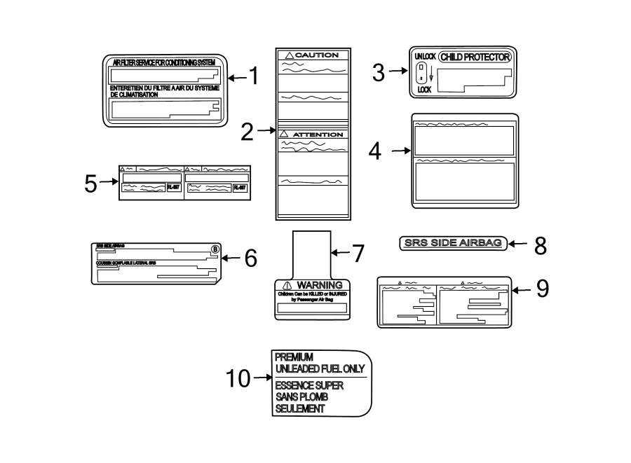 Diagram INFORMATION LABELS. for your 2013 Chevrolet Silverado   