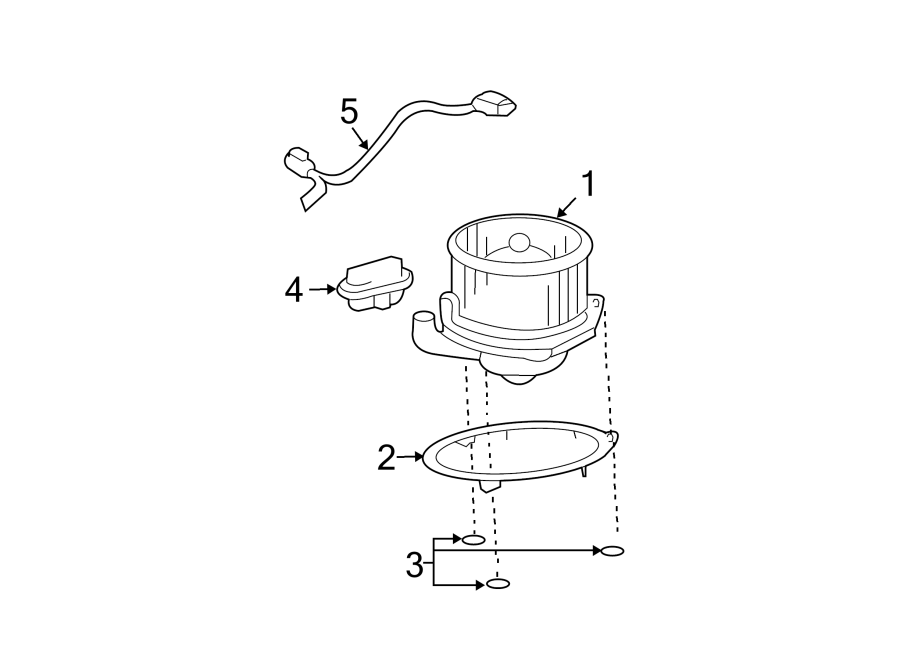 Diagram AIR CONDITIONER & HEATER. BLOWER MOTOR & FAN. for your 2005 Chevrolet Express 2500   