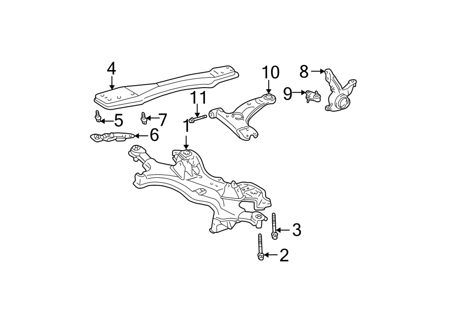 Diagram FRONT SUSPENSION. SUSPENSION COMPONENTS. for your 2006 GMC Sierra 3500 6.0L Vortec V8 A/T RWD SLE Extended Cab Pickup Fleetside 