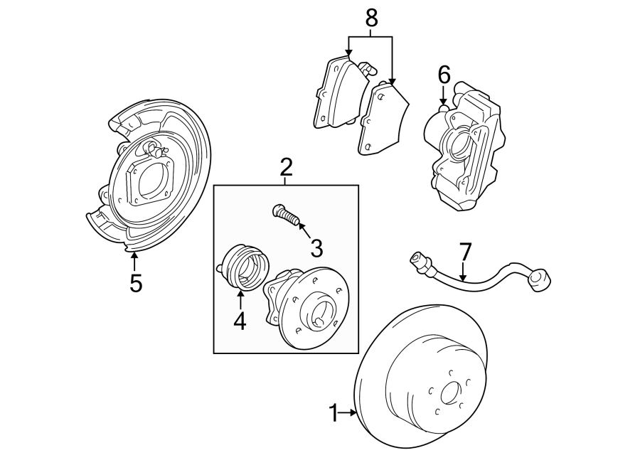 Diagram REAR SUSPENSION. BRAKE COMPONENTS. for your 2012 GMC Sierra 2500 HD 6.0L Vortec V8 FLEX A/T RWD SLT Crew Cab Pickup Fleetside 