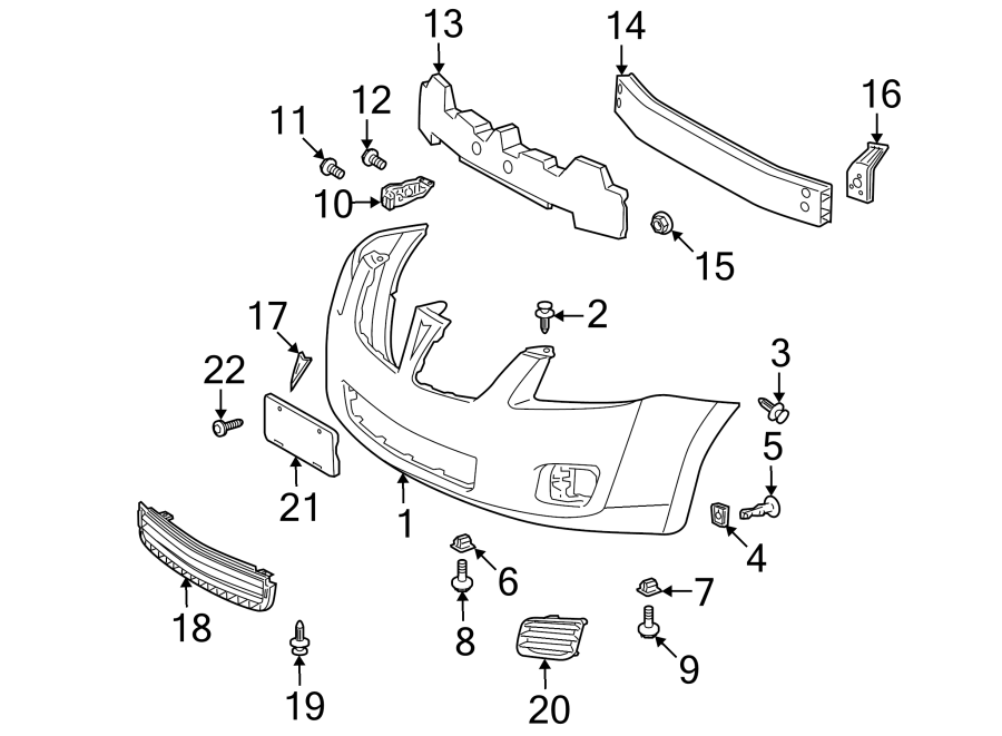 16Front bumper & grille. Front suspension. Bumper & components.https://images.simplepart.com/images/parts/motor/fullsize/FM09010.png