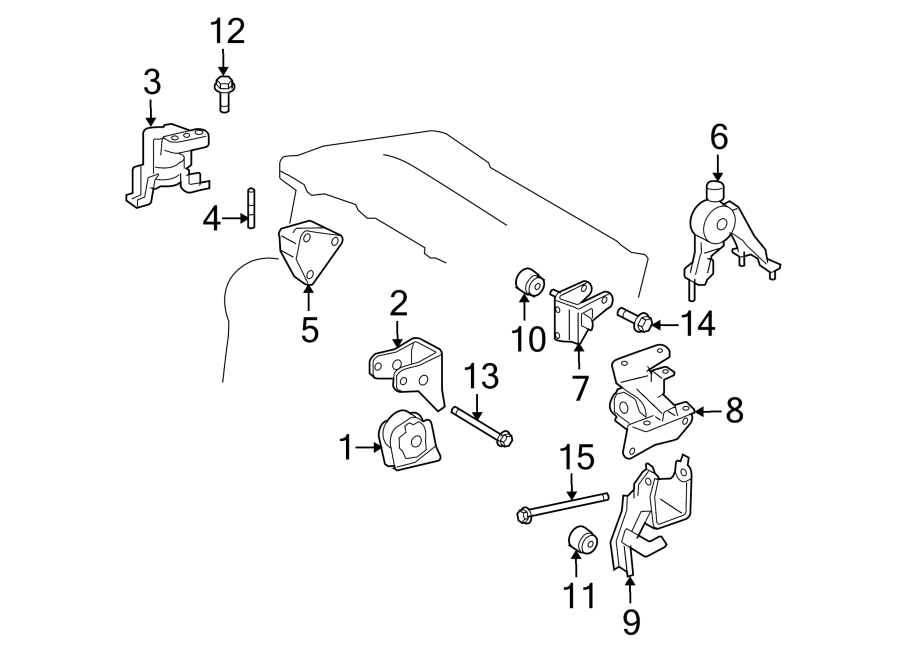 ENGINE / TRANSAXLE. ENGINE & TRANS MOUNTING.