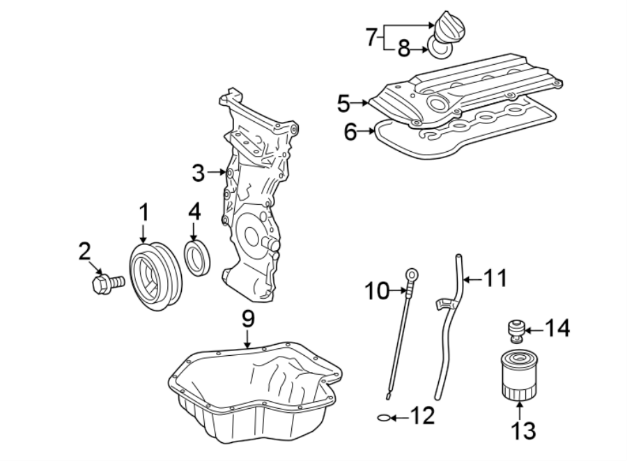 Diagram ENGINE / TRANSAXLE. ENGINE PARTS. for your 2005 Chevrolet Equinox   