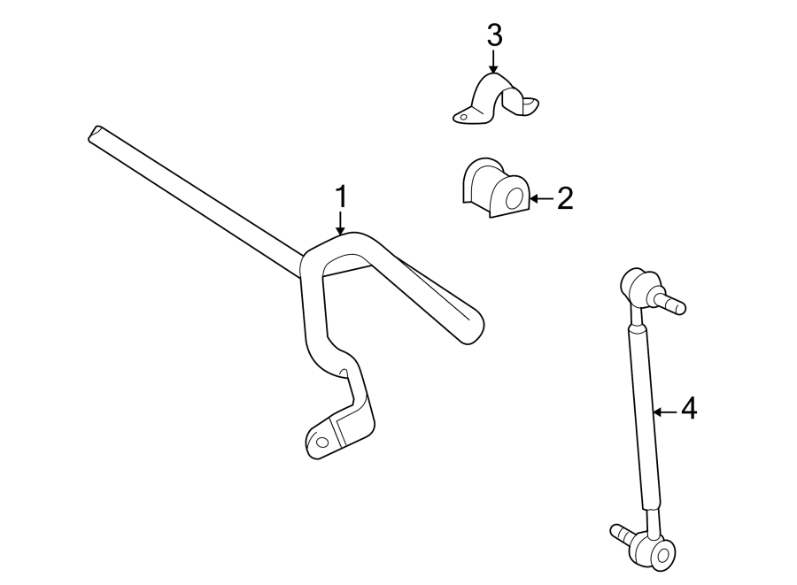 Diagram FRONT SUSPENSION. STABILIZER BAR & COMPONENTS. for your 2014 GMC Sierra 2500 HD 6.6L Duramax V8 DIESEL A/T 4WD SLE Crew Cab Pickup Fleetside 