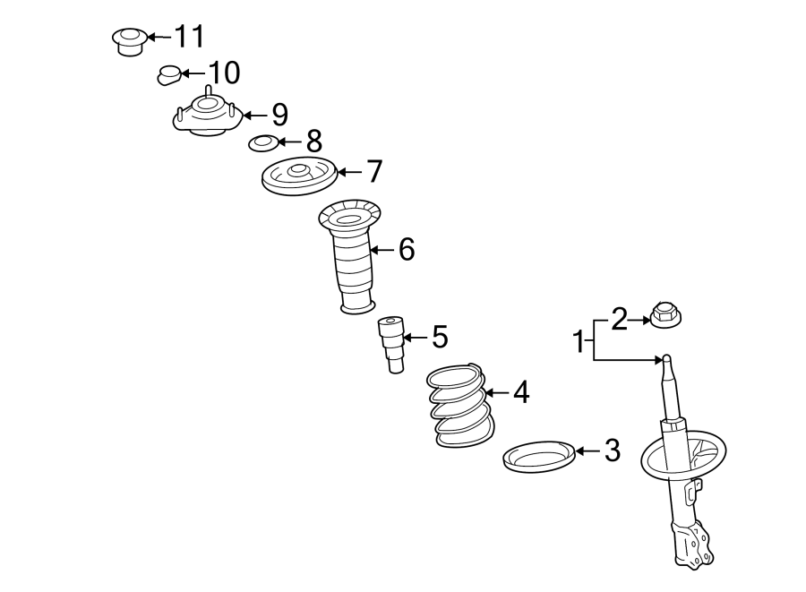 11FRONT SUSPENSION. STRUTS & COMPONENTS.https://images.simplepart.com/images/parts/motor/fullsize/FM09255.png