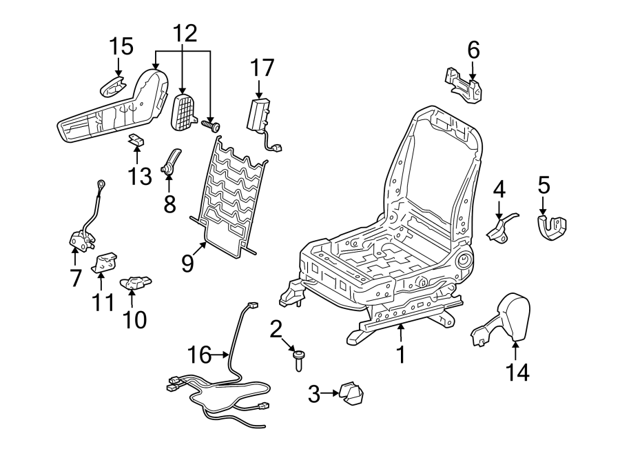 15SEATS & TRACKS. FRONT SEAT COMPONENTS.https://images.simplepart.com/images/parts/motor/fullsize/FM09362.png