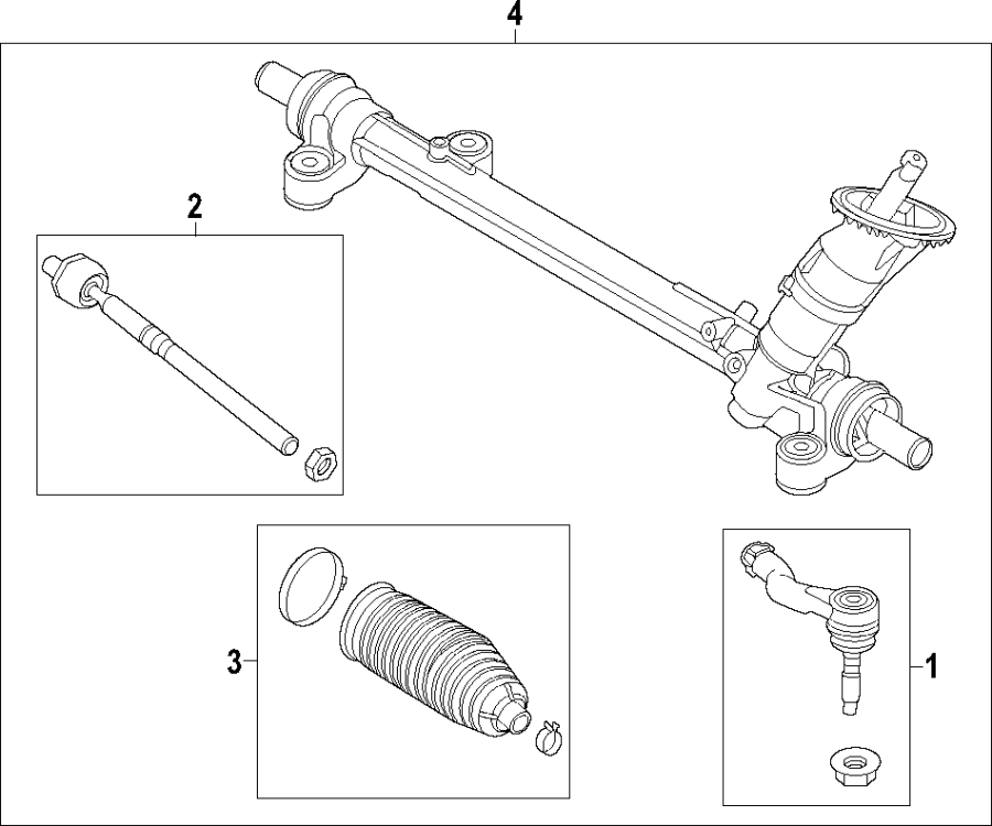 Diagram Steering gear & linkage. for your 2018 Ford F-150 5.0L V8 FLEX A/T RWD XL Extended Cab Pickup Fleetside 