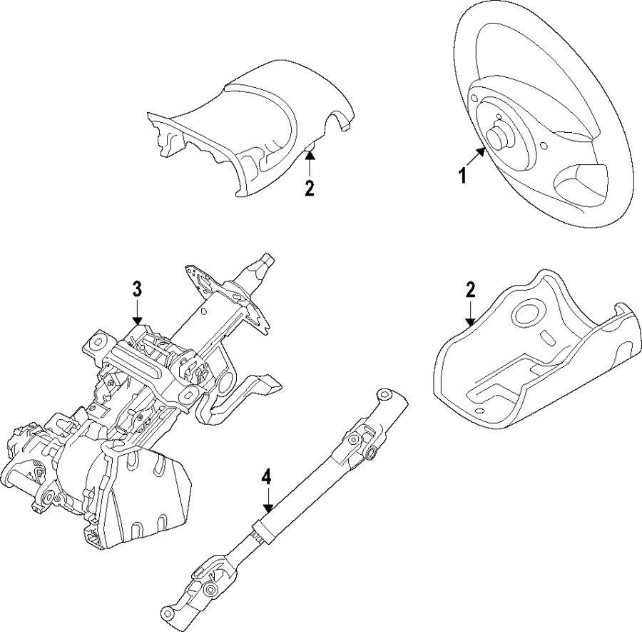 Diagram Steering column. for your Ford Mustang Mach-E  