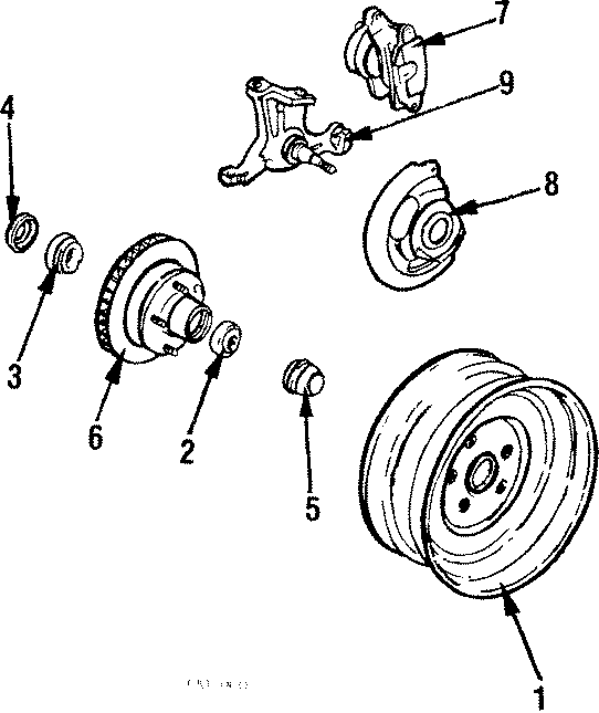 Diagram WHEELS & FRONT SUSPENSION. for your 2021 GMC Sierra 2500 HD 6.6L Duramax V8 DIESEL A/T RWD SLT Crew Cab Pickup 