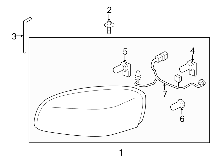 FRONT LAMPS. HEADLAMP COMPONENTS. Diagram