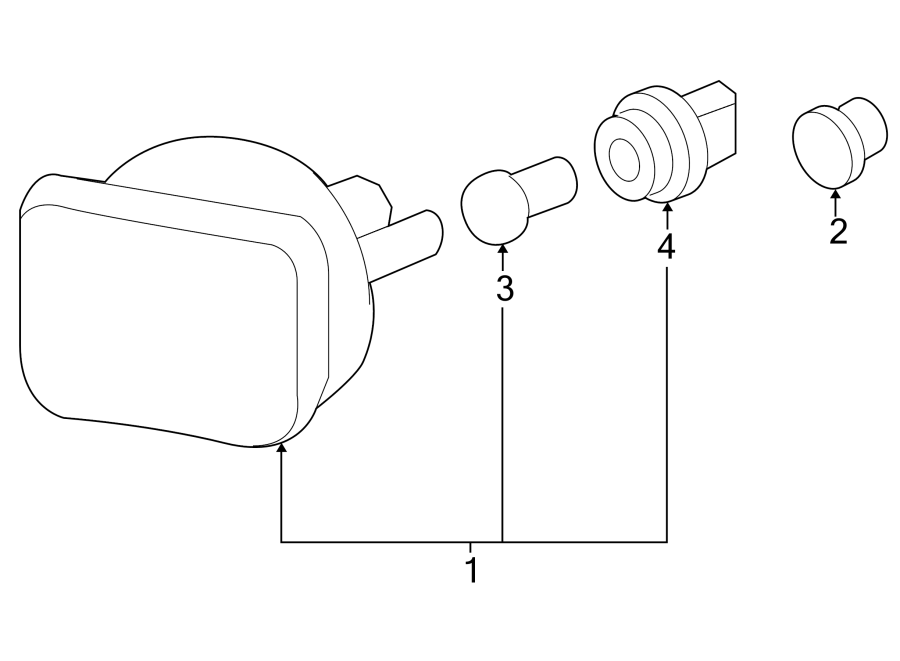 Diagram FRONT LAMPS. DAYTIME RUNNING LAMP COMPONENTS. for your 2008 Chevrolet Trailblazer   