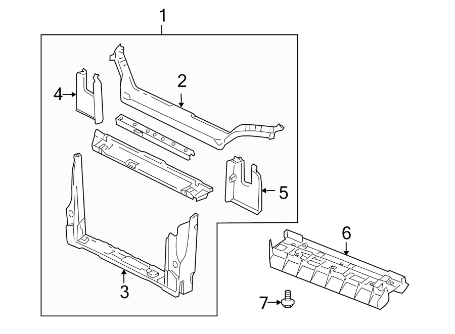 Diagram RADIATOR SUPPORT. for your 2021 Chevrolet Equinox   