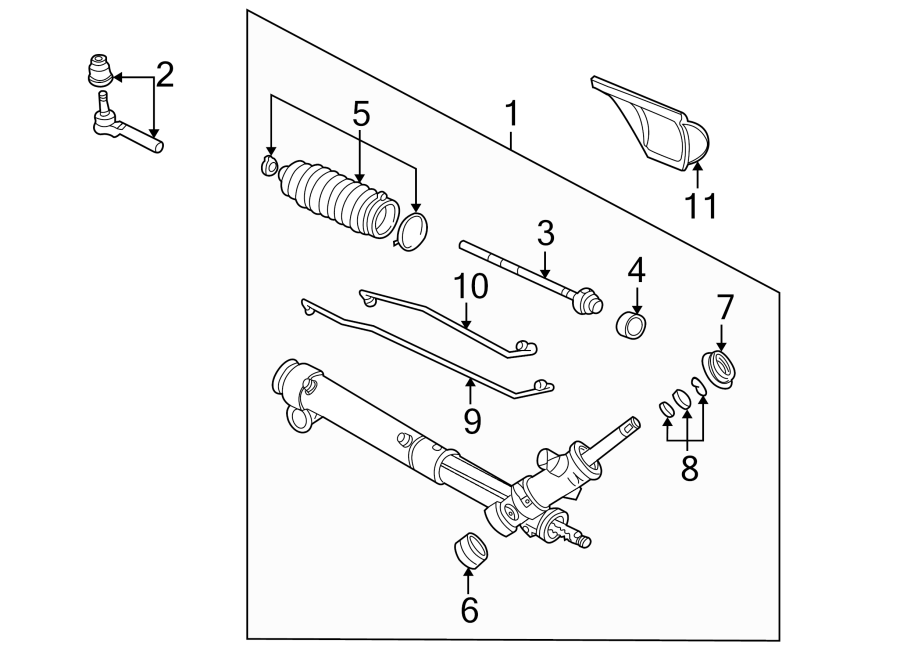 Diagram STEERING GEAR & LINKAGE. for your 2015 GMC Sierra 2500 HD 6.6L Duramax V8 DIESEL A/T RWD SLE Standard Cab Pickup Fleetside 