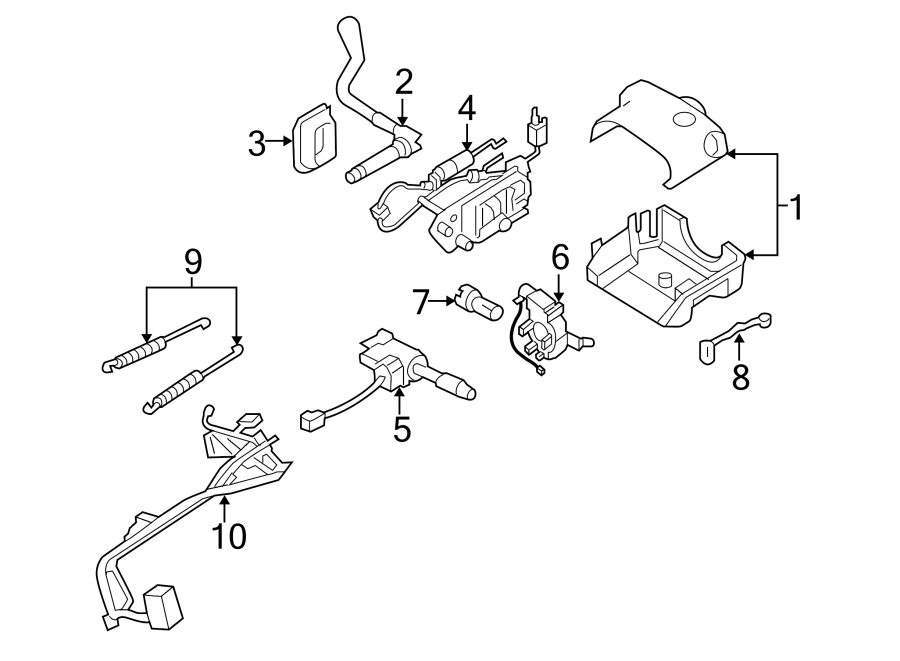 Diagram STEERING COLUMN. SHROUD. SWITCHES & LEVERS. for your 2005 Chevrolet Blazer   