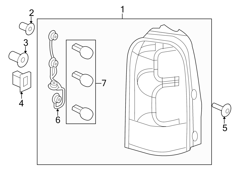 Diagram REAR LAMPS. TAIL LAMPS. for your 2006 GMC Sierra 2500 HD 6.6L Duramax V8 DIESEL M/T RWD SLE Standard Cab Pickup 