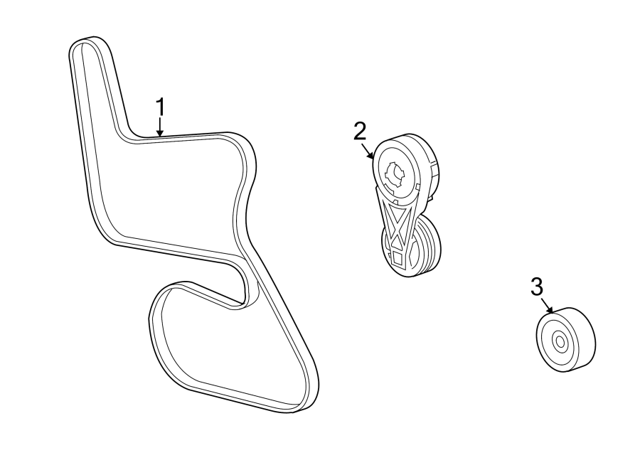 Diagram BELTS & PULLEYS. for your 2016 GMC Yukon   