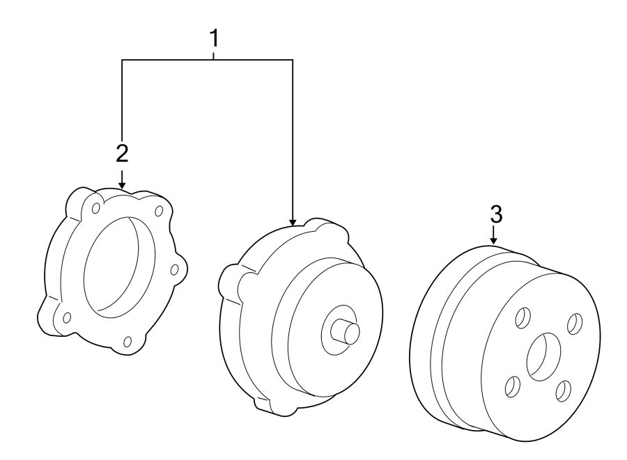 Diagram WATER PUMP. for your 2001 Chevrolet Blazer LT Sport Utility 4.3L Vortec V6 A/T 4WD 