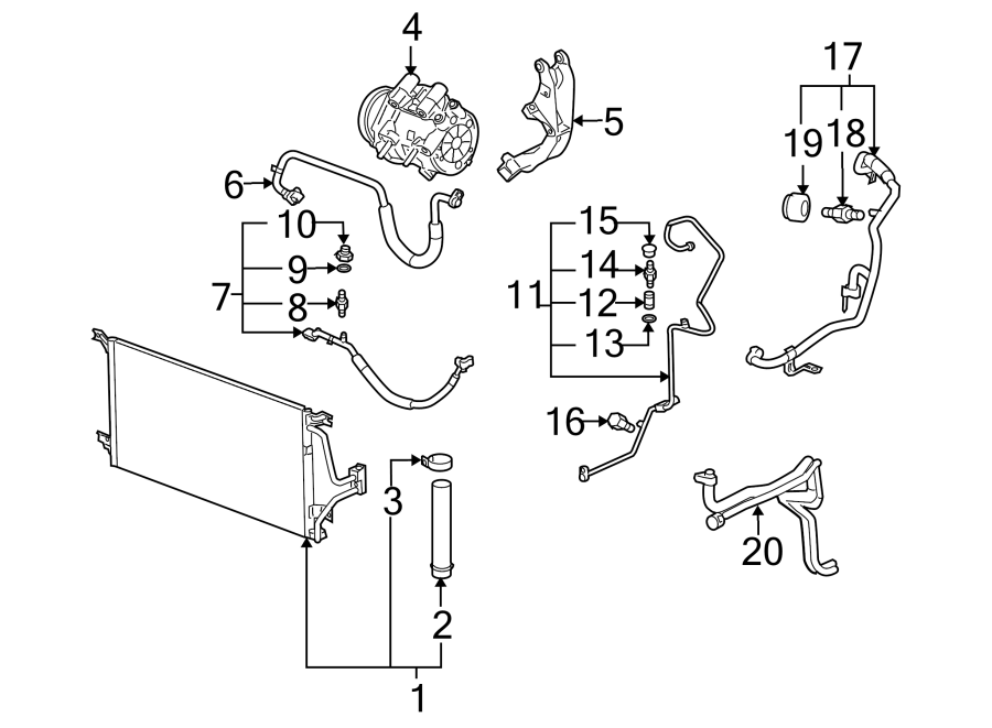 4AIR CONDITIONER & HEATER. COMPRESSOR & LINES. CONDENSER.https://images.simplepart.com/images/parts/motor/fullsize/FN05715.png