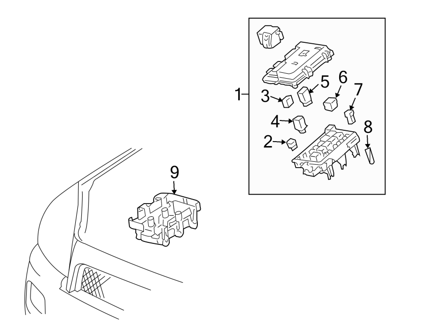 Diagram ELECTRICAL COMPONENTS. for your 2021 Chevrolet Spark 1.4L Ecotec CVT ACTIV Hatchback 