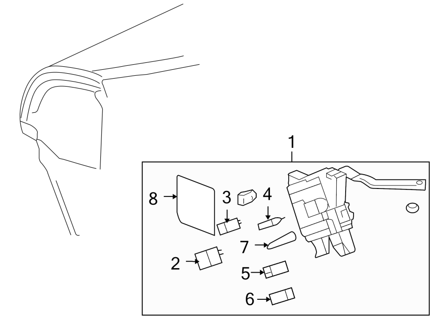 Diagram ELECTRICAL COMPONENTS. for your 2001 GMC Jimmy    