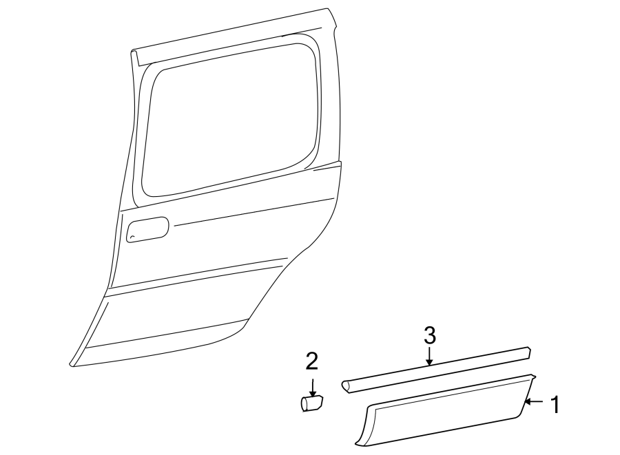 3SIDE LOADING DOOR. EXTERIOR TRIM.https://images.simplepart.com/images/parts/motor/fullsize/FN05835.png