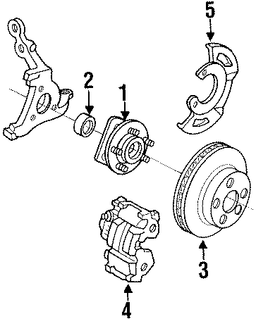 Diagram FRONT SUSPENSION. BRAKE COMPONENTS. for your 2015 GMC Sierra 2500 HD 6.6L Duramax V8 DIESEL A/T RWD SLE Standard Cab Pickup Fleetside 