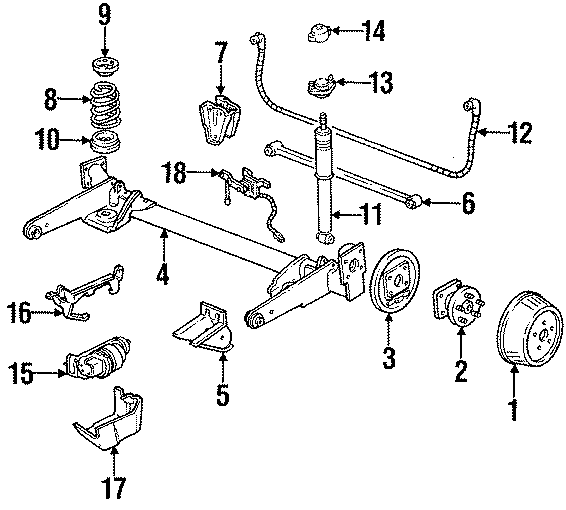 Diagram REAR SUSPENSION. for your 2002 GMC Sierra 2500 HD 6.0L Vortec V8 M/T RWD SL Standard Cab Pickup Fleetside 