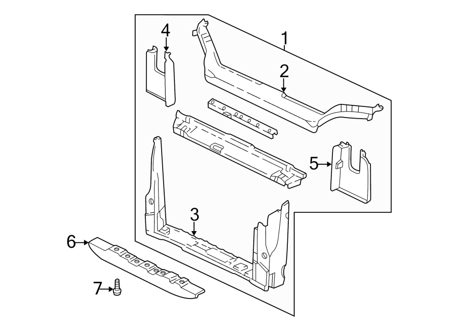 Diagram RADIATOR SUPPORT. for your 2021 Chevrolet Equinox   