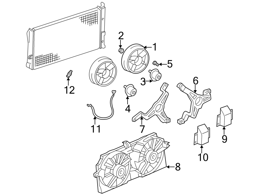 Diagram COOLING FAN. for your 2013 GMC Savana 3500 Base Cutaway Van  