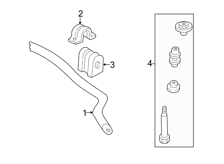 Diagram FRONT SUSPENSION. STABILIZER BAR & COMPONENTS. for your 2012 GMC Sierra 2500 HD  SLE Extended Cab Pickup 