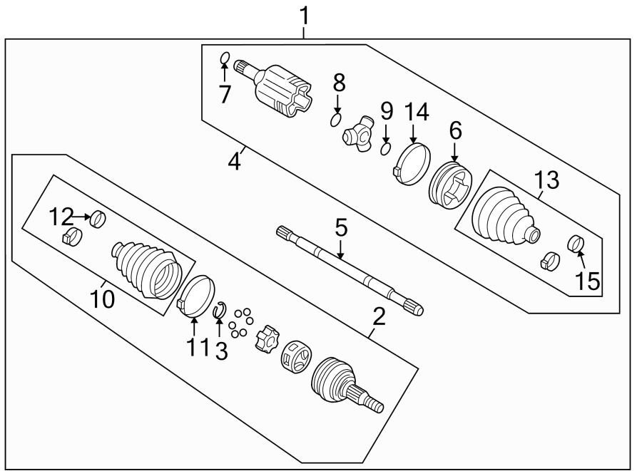 Diagram FRONT SUSPENSION. DRIVE AXLES. for your 2004 GMC Sierra 2500 HD 8.1L Vortec V8 M/T RWD SLE Standard Cab Pickup Fleetside 