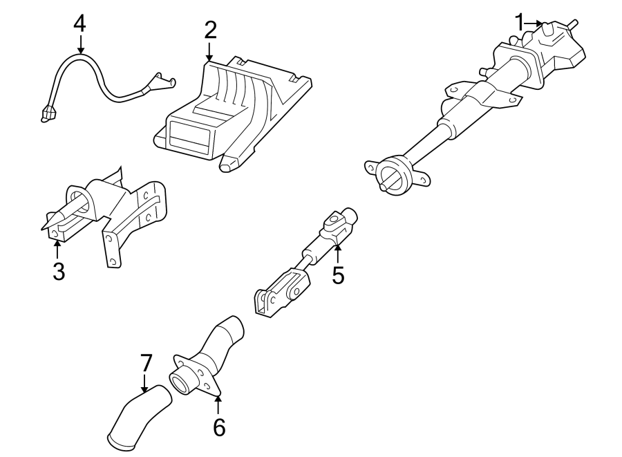 Diagram STEERING COLUMN ASSEMBLY. for your 2005 Chevrolet Astro   