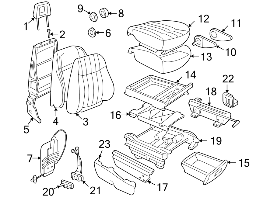 19SEATS & TRACKS. FRONT SEAT COMPONENTS.https://images.simplepart.com/images/parts/motor/fullsize/FN97275.png