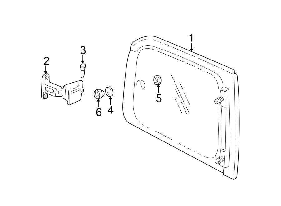 Diagram SIDE PANEL. GLASS. for your 2022 Chevrolet Spark   