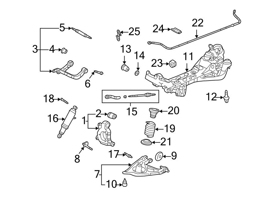 Diagram REAR SUSPENSION. SUSPENSION COMPONENTS. for your 2019 Chevrolet Equinox 1.5L Ecotec A/T FWD Premier Sport Utility 