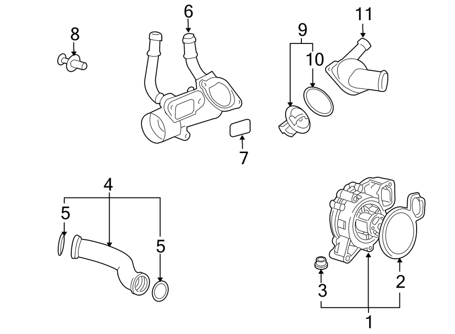 Diagram WATER PUMP. for your 2013 Chevrolet Corvette   