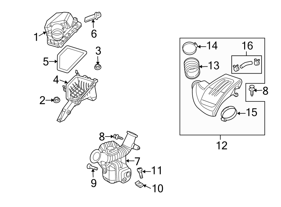 ENGINE / TRANSAXLE. AIR INTAKE.