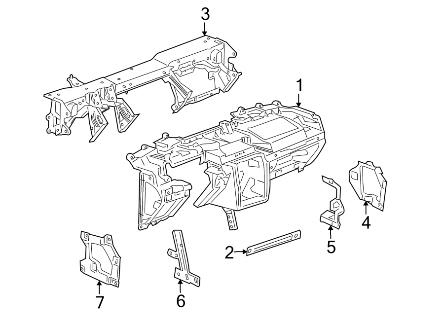 Diagram INSTRUMENT PANEL. for your 2005 Chevrolet Trailblazer EXT   