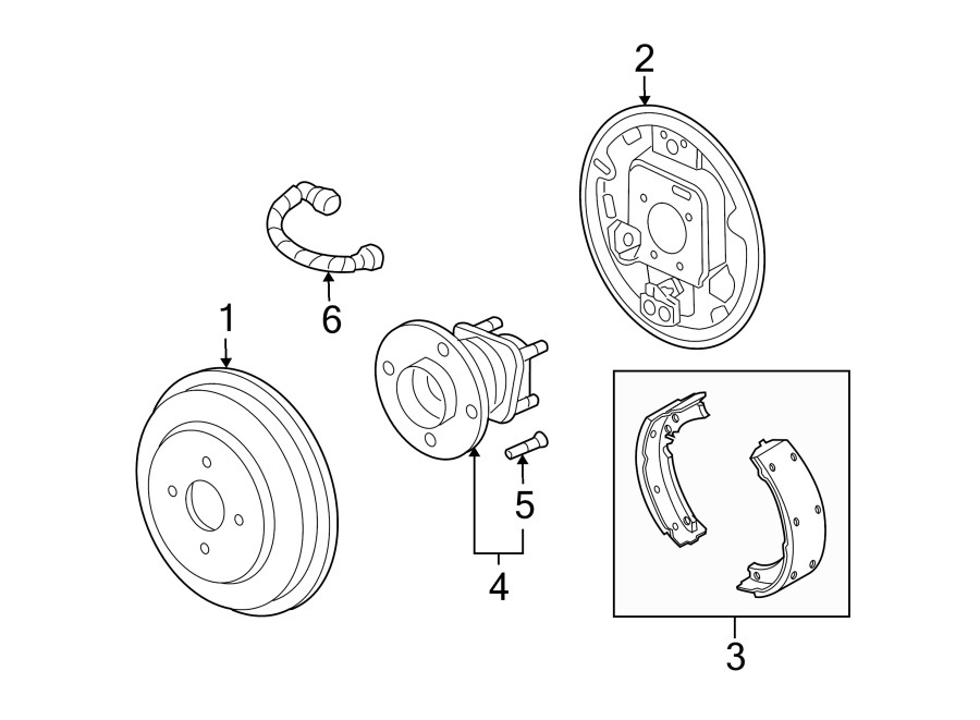 Diagram REAR SUSPENSION. BRAKE COMPONENTS. for your 2017 GMC Sierra 2500 HD 6.6L Duramax V8 DIESEL A/T 4WD SLE Standard Cab Pickup Fleetside 