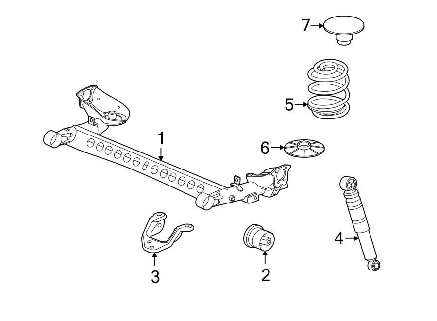 Diagram REAR SUSPENSION. SUSPENSION COMPONENTS. for your 2014 GMC Sierra 2500 HD 6.0L Vortec V8 FLEX A/T 4WD SLT Crew Cab Pickup 