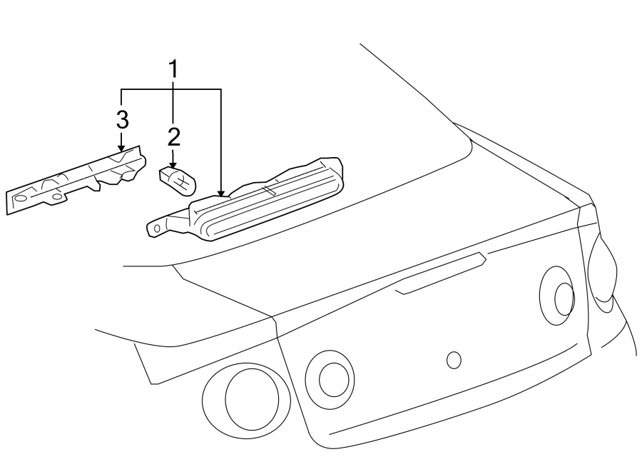 Diagram REAR LAMPS. HIGH MOUNTED STOP LAMP. for your 2011 Chevrolet Tahoe    