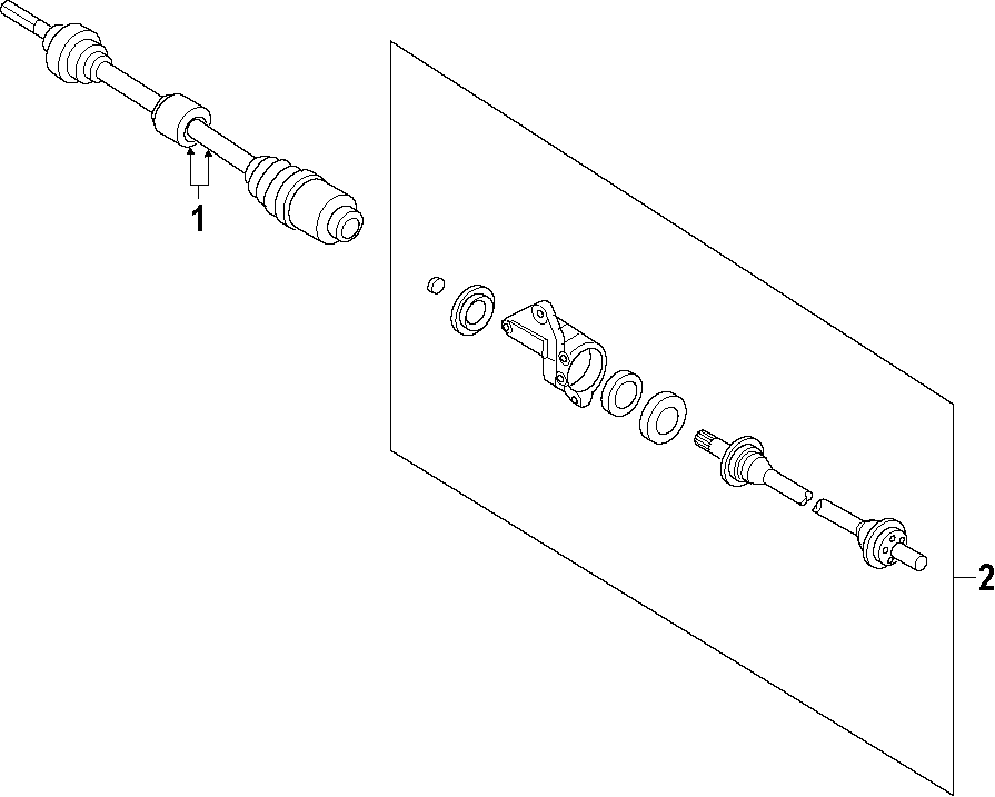 Diagram DRIVE AXLES. AXLE SHAFTS & JOINTS. for your 2011 Lincoln MKZ   