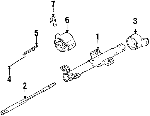 Diagram STEERING COLUMN ASSEMBLY. for your 2018 Chevrolet Spark  LS Hatchback 