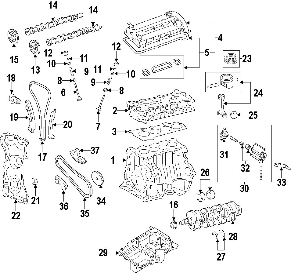 Diagram CAMSHAFT & TIMING. CRANKSHAFT & BEARINGS. CYLINDER HEAD & VALVES. LUBRICATION. MOUNTS. for your 1999 Ford F-150 4.2L Triton V6 A/T RWD Base Extended Cab Pickup Fleetside 