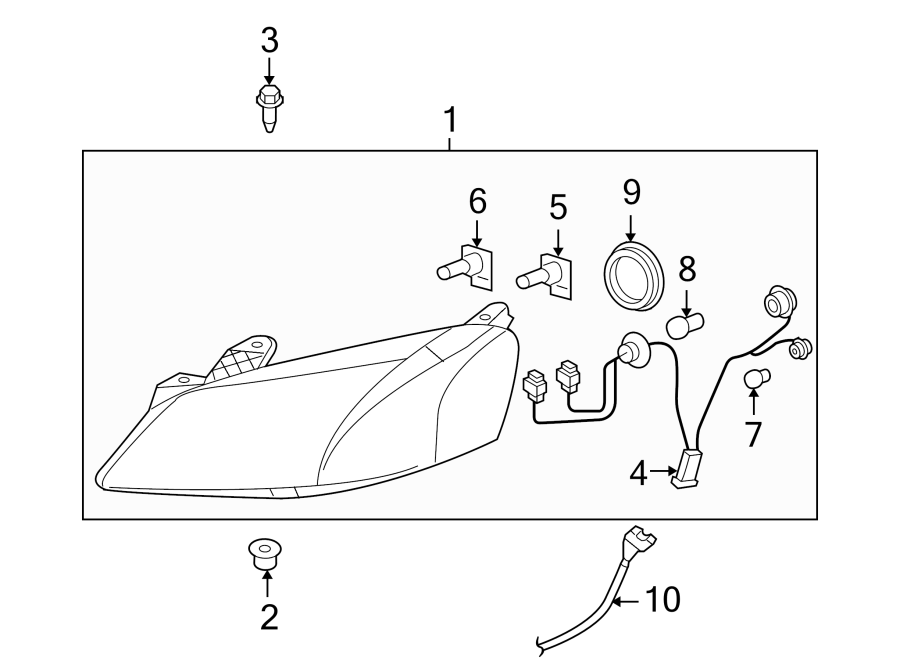 1FRONT LAMPS. HEADLAMP COMPONENTS.https://images.simplepart.com/images/parts/motor/fullsize/FQ05020.png